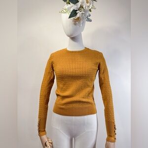 Zara Mustard Yellow Knit Top